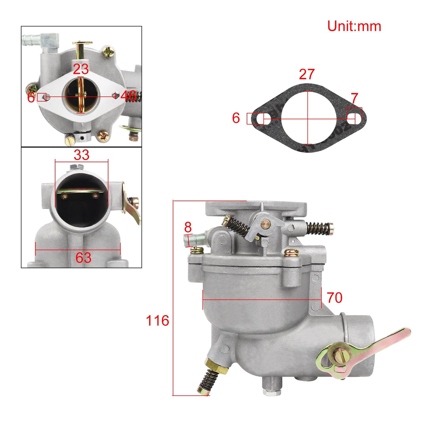 Carburetor Briggs & Stratton 7HP 8HP 9HP Horizontal Engine 390323 394228 398170