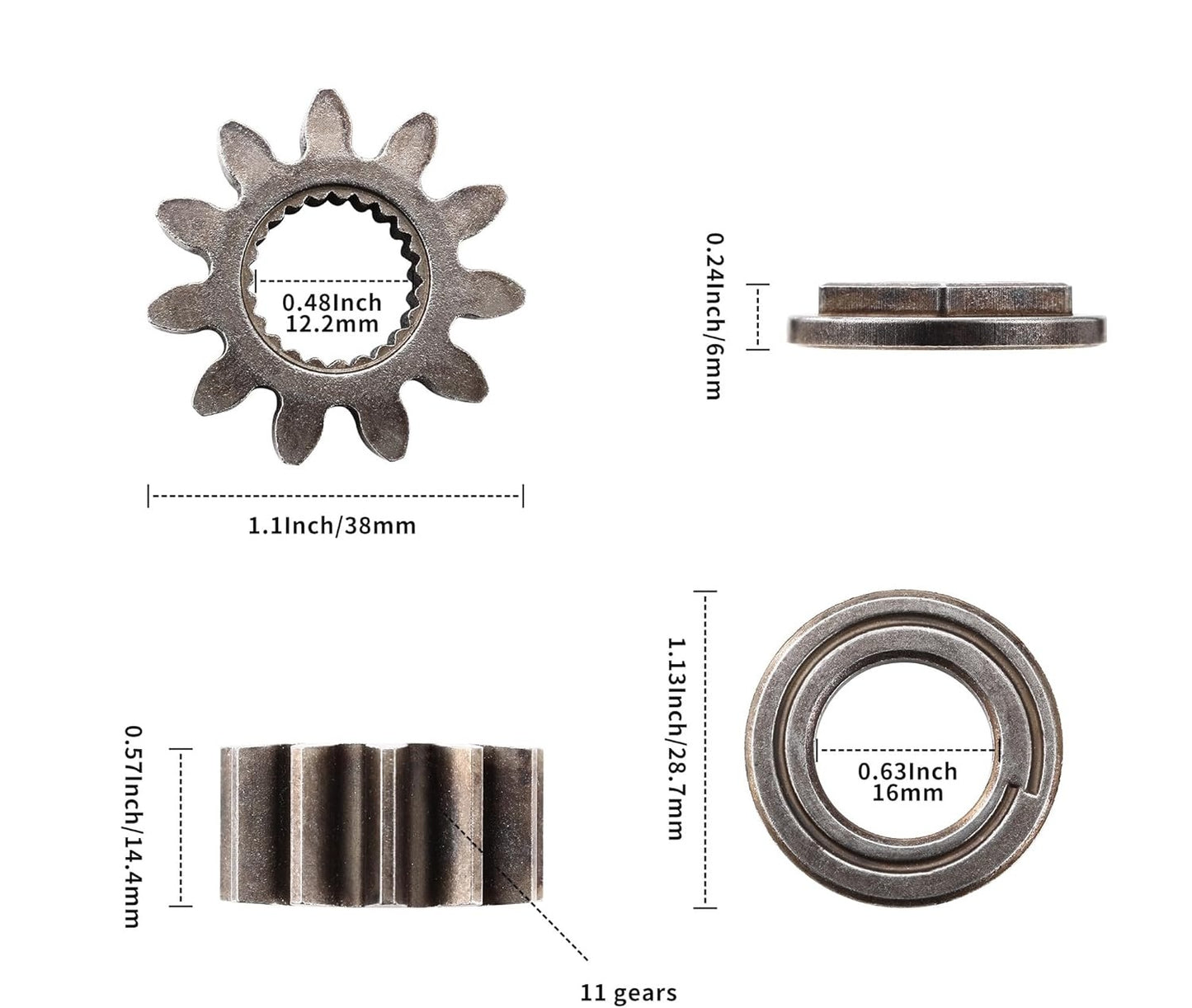 Steering Pinion Gear & Bushing 741-0656 717-1554 741-0656A 941-0656A Cub Cadet LT1042
