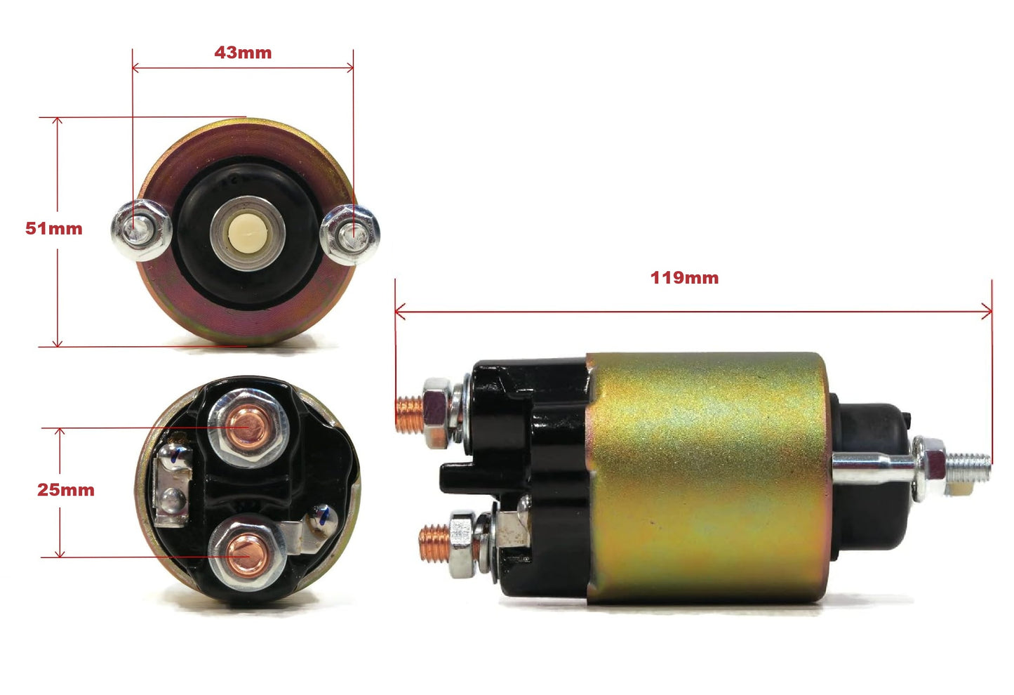 Starter Solenoid Relay Replacement for Kawasaki 27010-7005 27010-2122 Kohler 52-435-02S