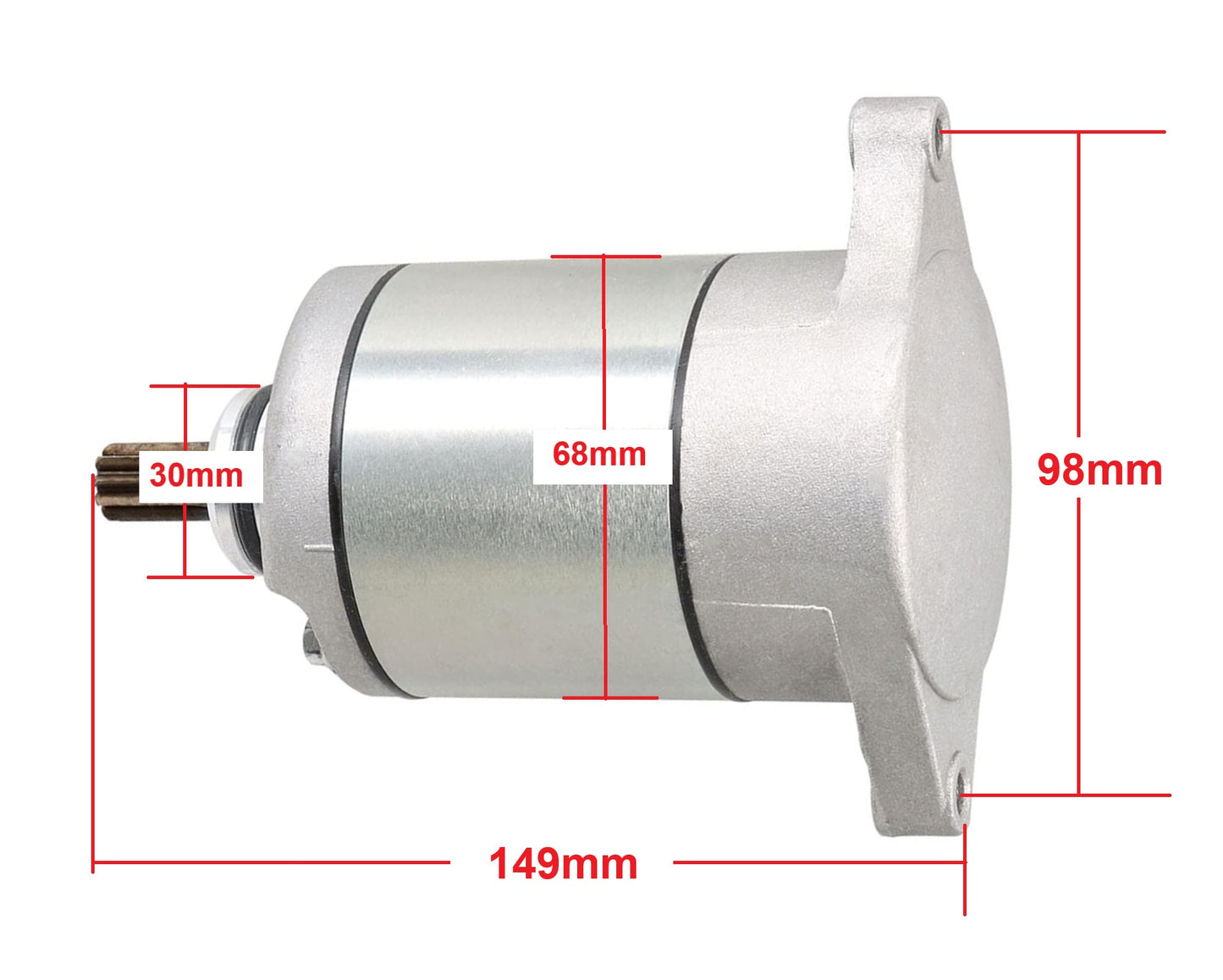 10 Teeth Starter Motor 31100-19B00 For Arctic Cat Suzuki King Quad