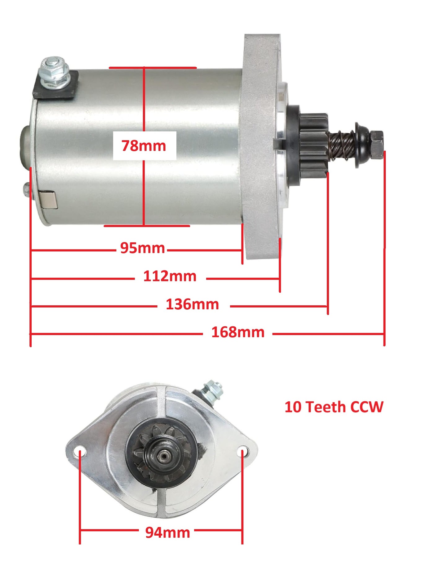 10 Teeth Starter Motor for Kawasaki 21163-0749 21163-7035 21163-0711