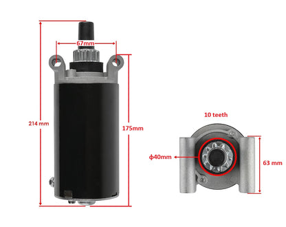 10 Teeth Starter Motor for Kohler 3209801S 3209804S 3209803S