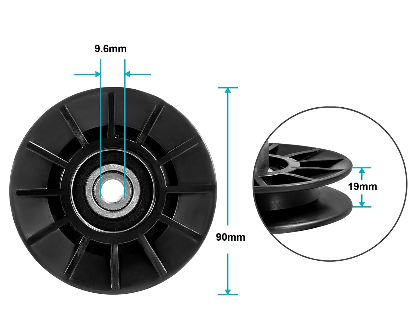 194326 Idler Pulley Replaces Pou LAN/Hus qvarna/Crafts Man 194326/AYP 532194326 V-Idler Pulley