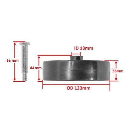 4 × Deck Wheels (5") Kit Replacement for 734-0973 & 734-04155