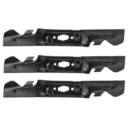 3PCS Diamond Hole Mulching Blades Replaces 742P05094X CMXGZAM110204 for 50" MTD Cub Cadet Troy-Bilt