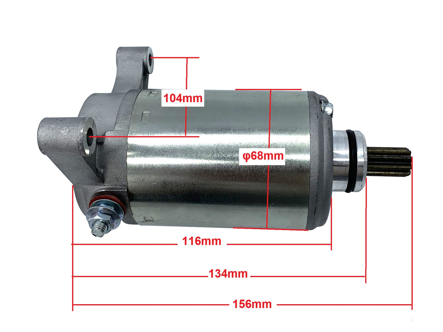 9 Spline Starter Motor for Yamaha YFM350 Big Bear 350 Warrior 350 Raptor 350 Kodiak 400