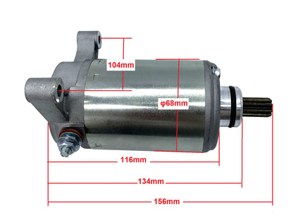 9 Spline Starter Motor for Yamaha YFM350 Big Bear 350 Warrior 350 Raptor 350 Kodiak 400