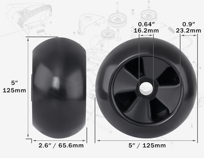 Deck Gauge Wheel Kit AM125172 for John Deere 48" 54" 60" 62" 72" Deck