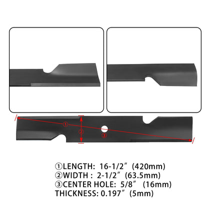 3x Blade 601123 606252 for Hustler FasTrak Raptor SD SDX Sport X-One 48
