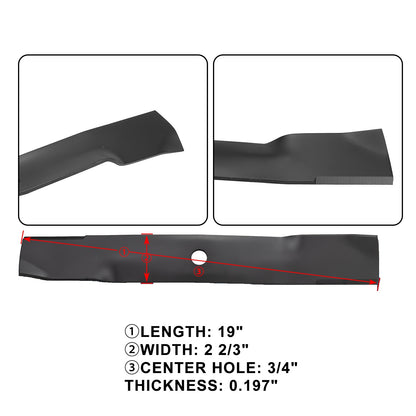 3x Blade M143520 UC22010 for John Deere 54 Deck Z425 Z435 Z445 X380