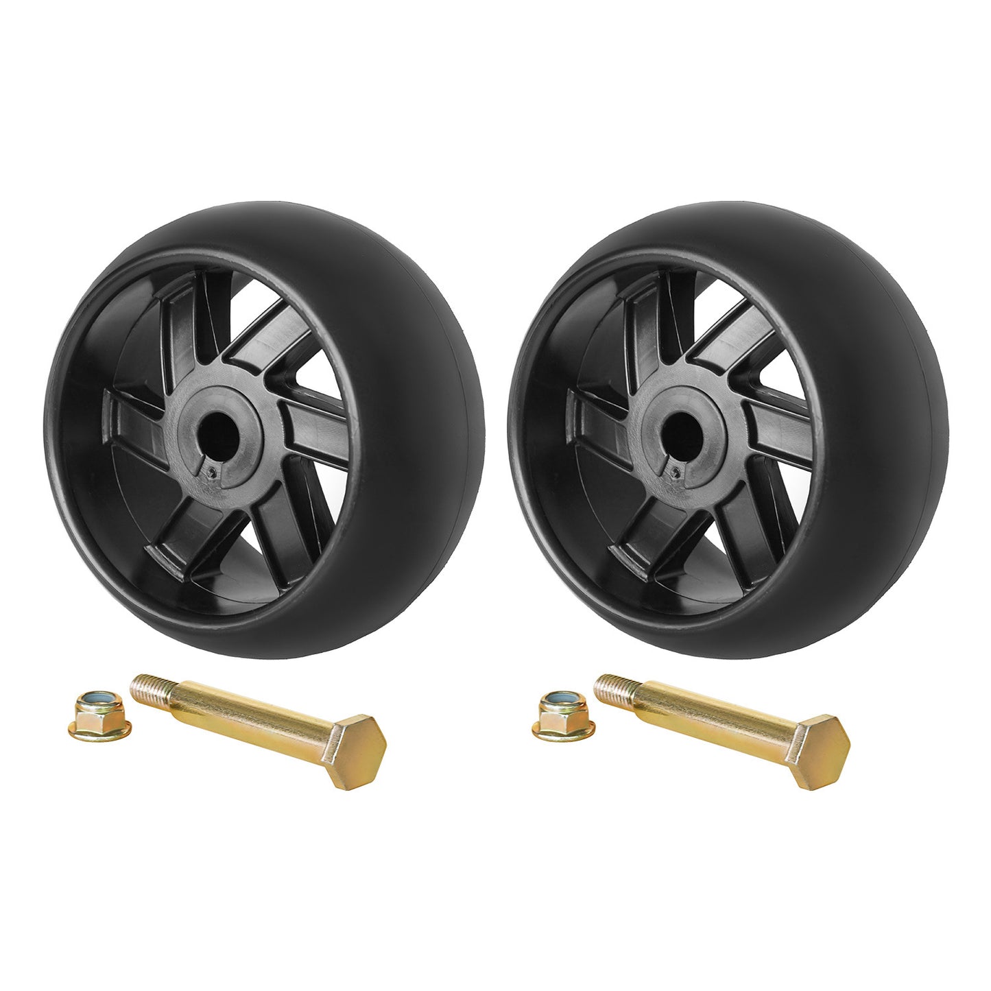 Deck Wheel 2 1/2 Inch Offset Hub Replace 174873 532133957 AM116299 M84690 for Husqvarna John Deere MTD Cub Cadet