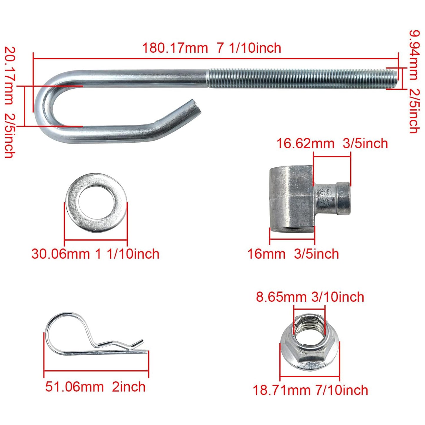 GX21718 GX24864 Deck Lift Hanger Rod kit For John Deere GX24864 14M7465 GX26085 24M7053 GX21718