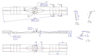 42" Mulching Blades For John Deere 7 Point Star Hole GX22151, GY20850 (2 pack)