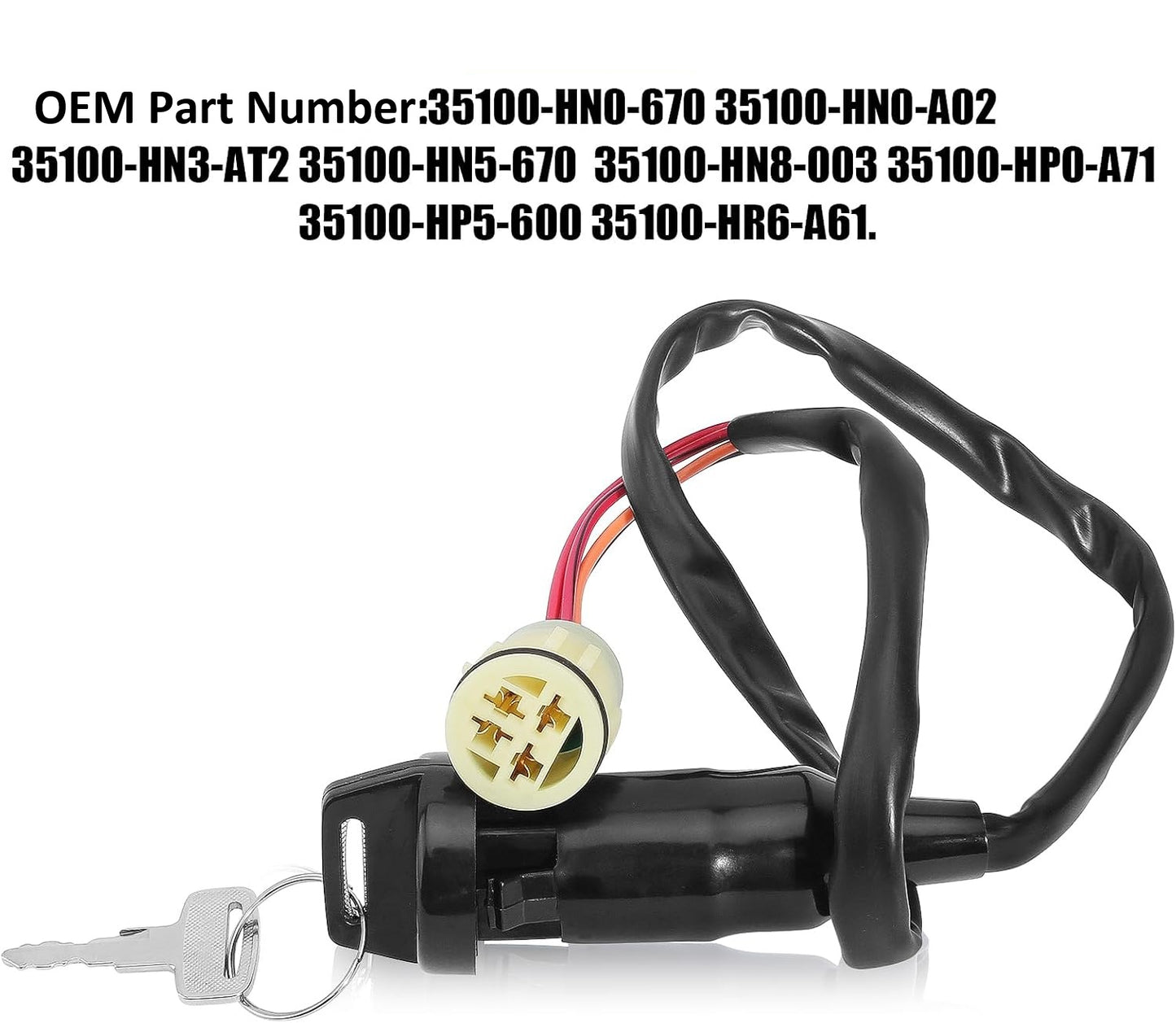 Ignition Key Switch fit Honda TRX500 Rubicon TRX420 Rancher TRX450TE TRX450ES 4X4 TRX500FM TRX650FA TRX680FA