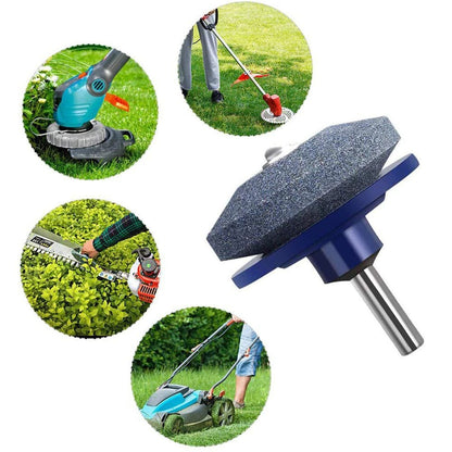 50MM Faster Lawn Mower Sharpener Lawnmower Blade Sharpener Universal Grinding Rotary Drill Cuts - Orange