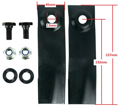 Replacement For Masport 21" Blades & Bolts Set (2 Pack)