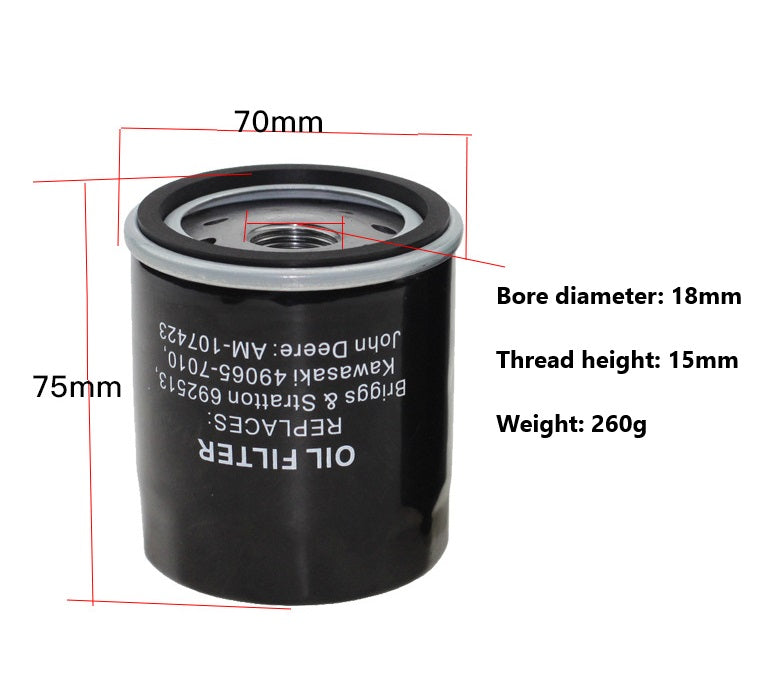 Oil Filter For Briggs & Stratton 692513 KAWASAKI 490652078 JOHN DEERE AMK107423