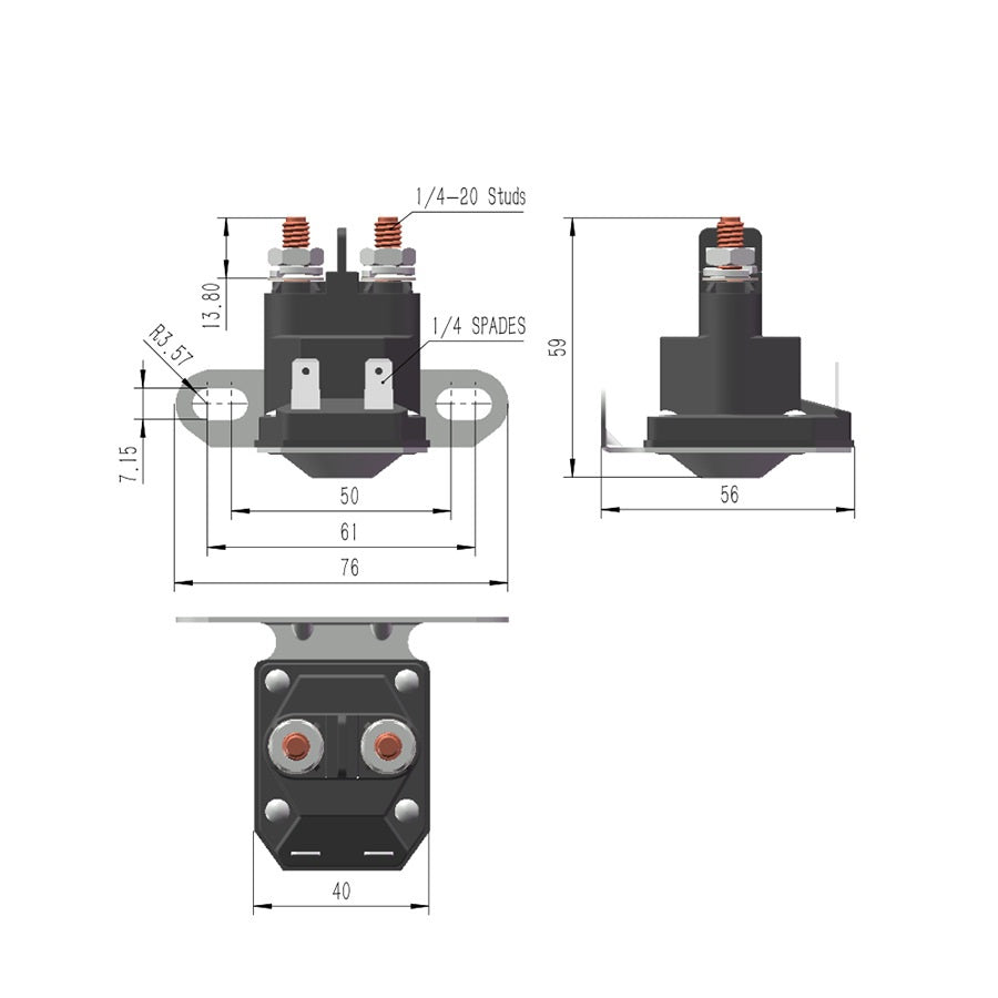 Solenoid Starter AUC-15346 for John Deere AM130365 AM132990 AM133094 AM138497