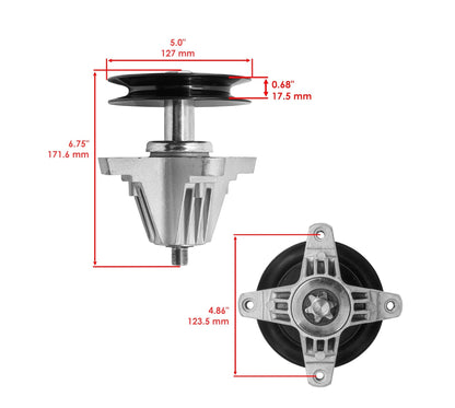 6-Point Star Spindle Assembly for Cub Cadet Craftsman 50" 618-06980 918-06980