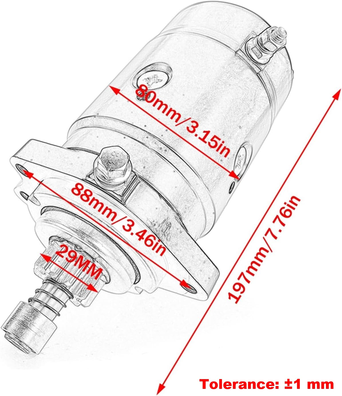 Starter Motor 50-81490M 50-92669M for Mercury 40HP 55HP 60HP Outboard