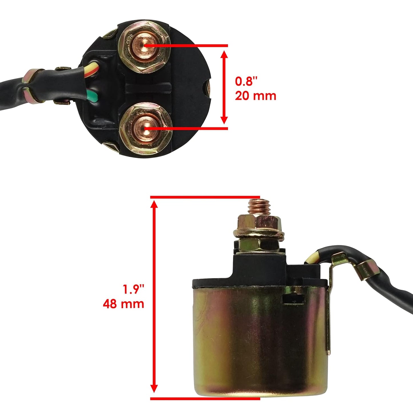 Starter Relay Solenoid Switch 35850-HM7-000 Compatible with Honda SXS700 TRX90 TRX200/TRX300